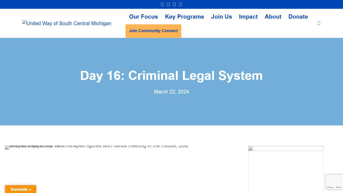 Day 16: Criminal Legal System - United Way of South Central Michigan